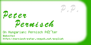 peter pernisch business card